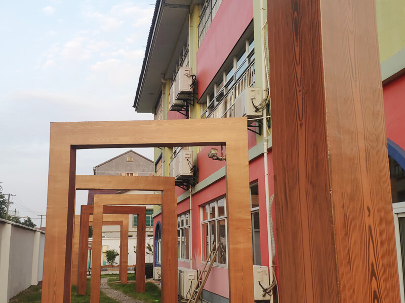 浙江金华婺城区柳湖小学钢结构木纹漆.jpg